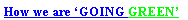 Text Box: How we are ‘GOING GREEN’